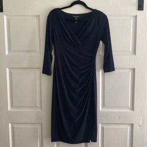 Ralph Lauren navy 3/4 sleeve dress